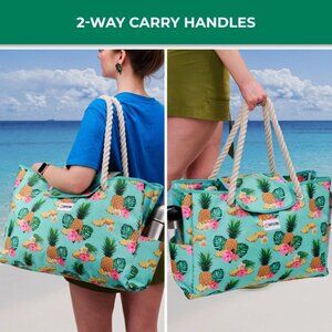 Beach Bag Xxl Waterproof Tropical Fruits